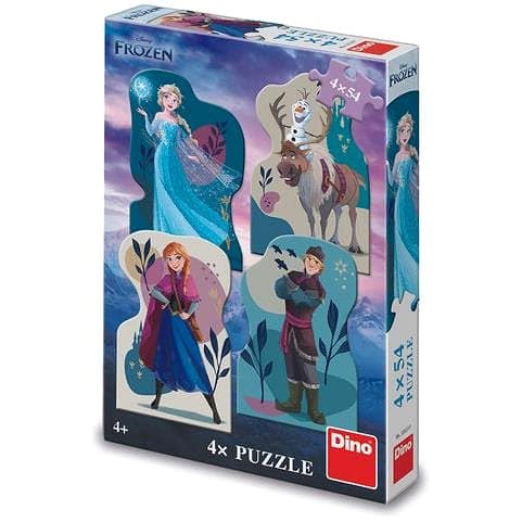 Puzzle dinozaurów Dinotoys - Disney Kraina Lodu - 4 x 54 elementy