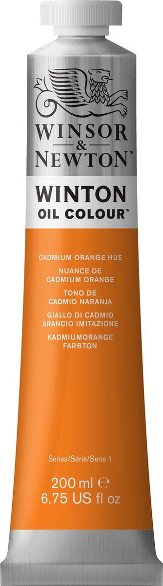 Winsor Newton Winton Farby olejne 200ml Kadmowy odcień pomarańczowy