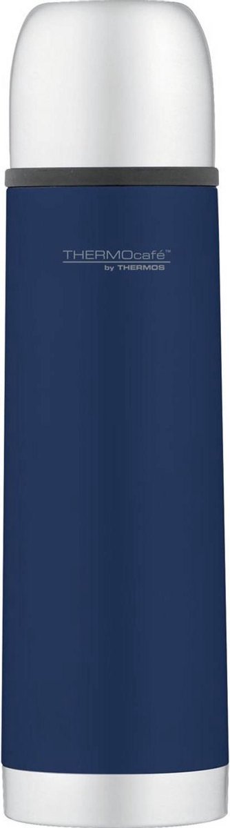 Butelka termosowa soft touch - 0,5 litra - niebieska
