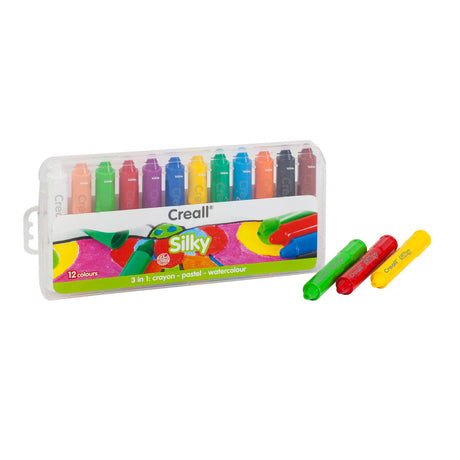 Kredki woskowe Creall w etui, zestaw 12 sztuk, kredka woskowa