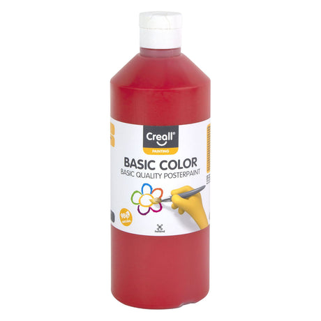 Farba szkolna Creall czerwona podstawowa - 500ml
