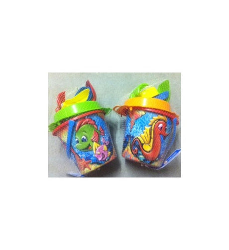 Zestaw wiader adriatyckich z dekoracją rybną ø18cm, 6-częściowy