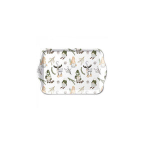 Taca Ambiente z melaminy 13x21cm leśne krasnale biała