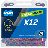 Łańcuch Kmc x12 12v 126l woskowany aurora niebieski