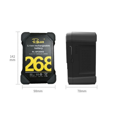 Inteligentna bateria Rolux v-mount rl-bp2680s 268wh 14,4v 19000mah