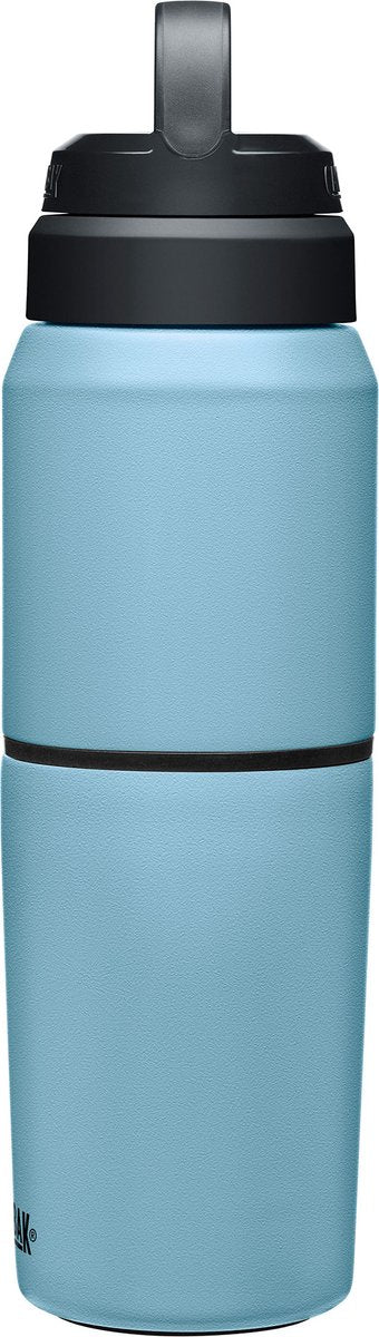 Camelbak multibev próżniowa stal nierdzewna - butelka na wodę z wyjmowanym kubkiem na kawę i herbatę - 500 ml + 350 ml - niebieska (dusk blue)