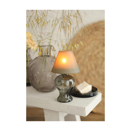 Ideas 4 Seasons szklana lampka na tealighty bursztynowy dymny szary ø9xw16cm