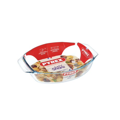 Pyrex nieodparta owalna brytfanna szklana z uchwytem 35 x 24x6 cm 2,8l