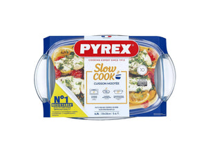 Prostokątna forma do pieczenia Pyrex z pokrywką 2,9+1,6l 33x20x14cm