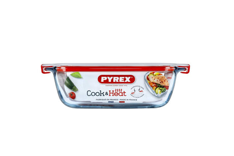 Kwadratowe naczynie grzewcze Pyrex Cook z pokrywką 1l 20x17x6cm