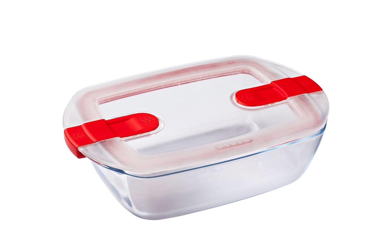 Prostokątne naczynie do gotowania Pyrex z pokrywką 1,1 l 23x15x6cm