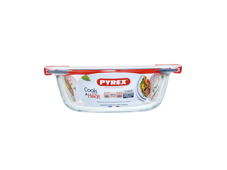 Naczynie żaroodporne Pyrex Cook 20x18x7cm 1,1 litra z pokrywką do użytku w kuchence mikrofalowej