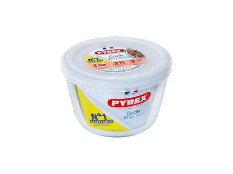 Okrągła miska Pyrex 0,6 l (ø 12 cm) z pokrywką utrzymującą świeżość
