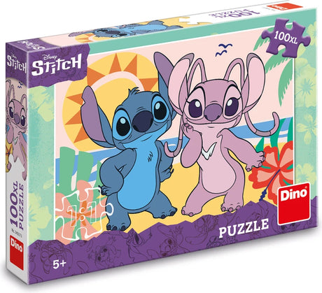 Puzzle dinozaurów Dinotoys ze Stichu Disneya - 100 sztuk xl