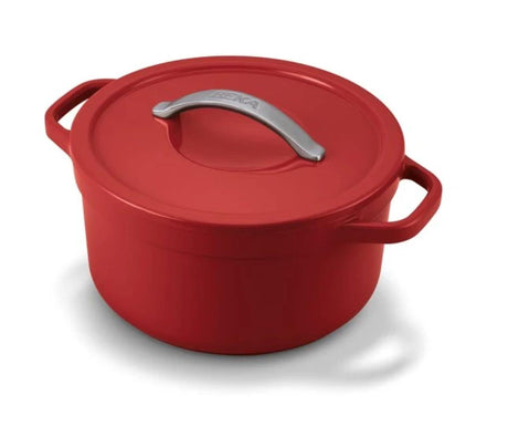 Beka plume braadpan 24 cm- gerecycleerd gietaluminium - pfas-vrij - 4.5 l- rood