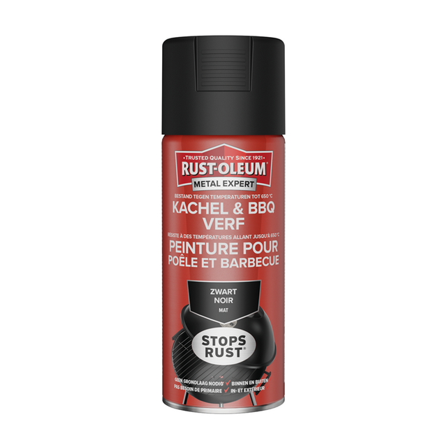 Rust-oleum 1071381 - Farba BBQ - czarny mat 400ml | 1 szt