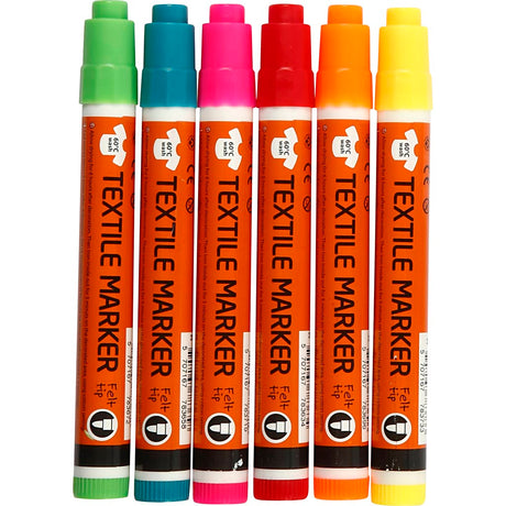 Firma Creativ https: www.cchobby.nl markery tekstylne-grubość linii-2-4-mm-neonowe-kolory-6-sztuka-1-pudełko