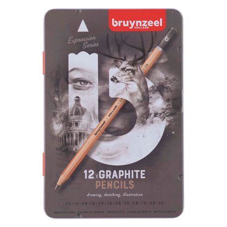 Ołówki grafitowe Bruynzeel w puszce 12
