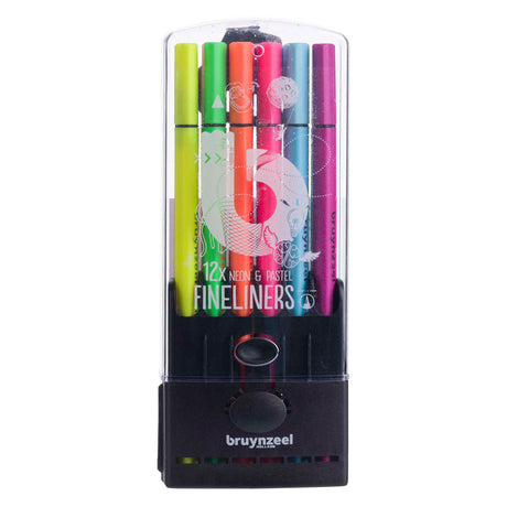 Zestaw cienkopisów Bruynzeel neon pastel, 12 kolorów