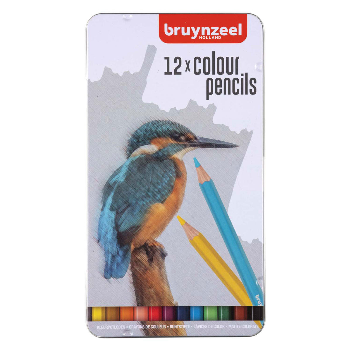 Kredki Bruynzeel 12 w puszce - zimorodek