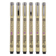 Piórnik Sakura pigma micron 01 w 6 podstawowych kolorach