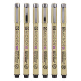 Piórnik Sakura pigma micron 01 w 6 podstawowych kolorach