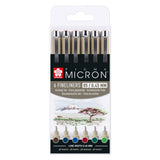 Piórnik Sakura pigma micron 05 w 6 kolorach ziemi