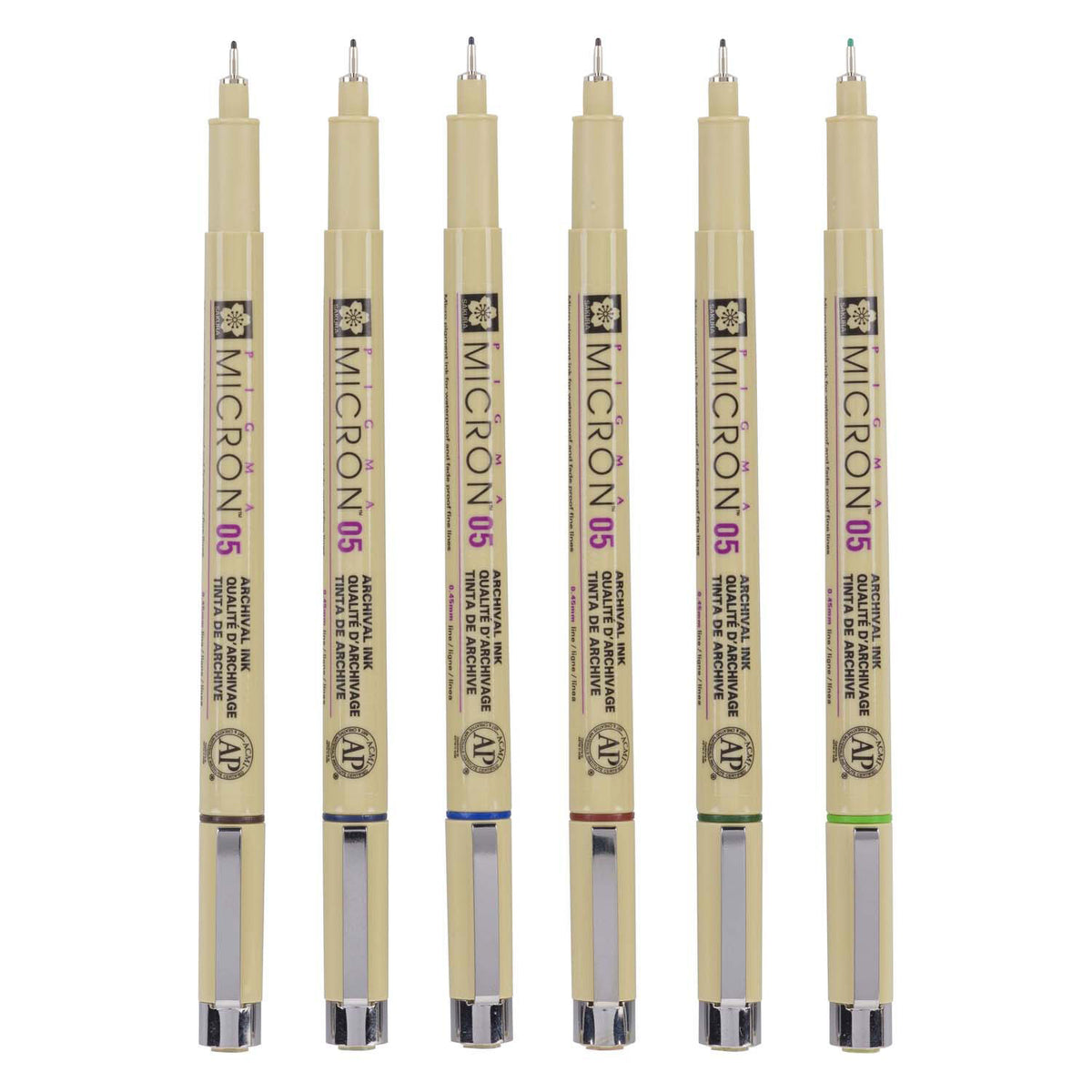 Piórnik Sakura pigma micron 05 w 6 kolorach ziemi
