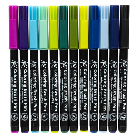 Sakura koi coloring brush pen set | 24 kleuren