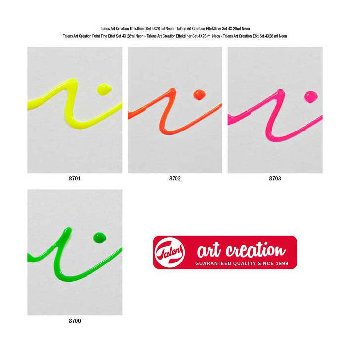 Zestaw kredek z efektem artystycznym Talens 4x28ml neon