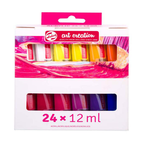 Zestaw farb akrylowych Talens do tworzenia dzieł sztuki | 24 x 12ml
