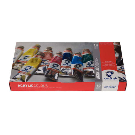 Podstawowy zestaw farb akrylowych Van Gogh z 10 kolorami w tubkach 40 ml