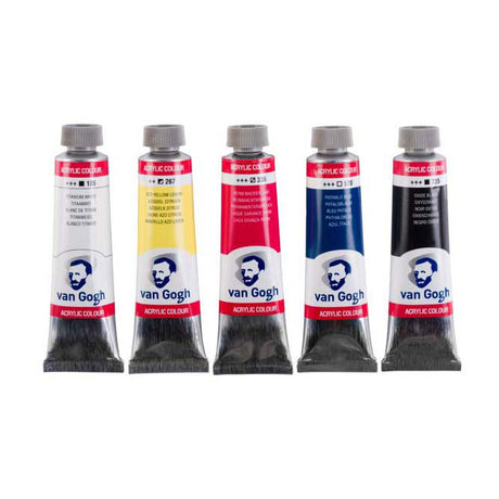 Zestaw do podstawowego mieszania farb akrylowych Bruynzeel van Gogh | 5 x 40ml