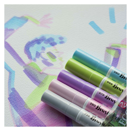 Zestaw pędzelków Ecoline pastelowych, 5 kolorów