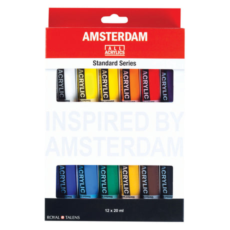 Ogólny zestaw farb akrylowych Amsterdam Standard Series | 12 × 20ml