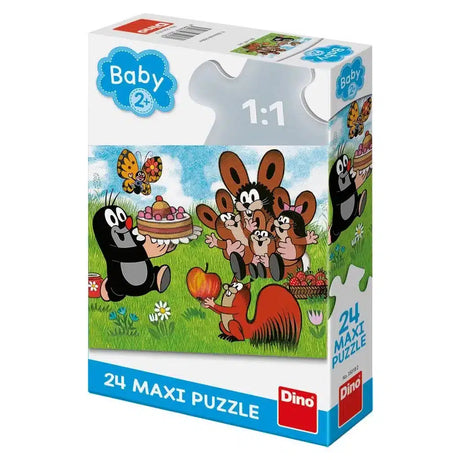 Puzzle Dinotoys Dino - dziecko: puzzle podłogowe na urodziny kreta - 24 duże elementy