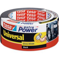 Uniwersalna taśma tekstylna Tesa Extra Power do naprawy, wiązania lub uszczelniania - czarna