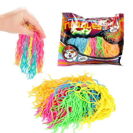 Toi-Toys Fun Noodles Curly Super Enstateble Fidget, 5st.