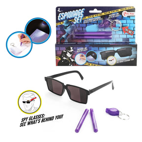 Toi-toys Zestaw szpiegowski do zabawek - lustrzane okulary + sekretny długopis i lampka