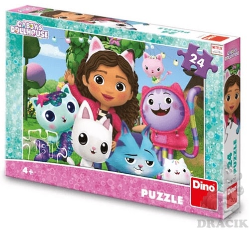 Puzzle Dinotoys - domek dla lalek Gabby Dreamworks - 24 elementy
