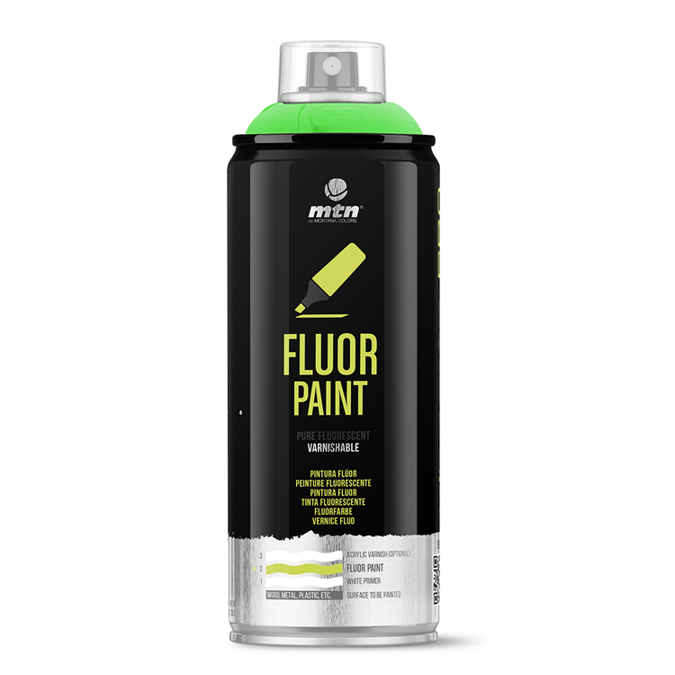 Mtn 1070472 - farba pro fluorowa: zielona | 3 sztuki
