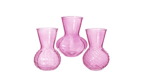 Vaas kristal glas 3 assortie ø13 h.18 cm lichtroze