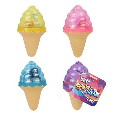 Toi-toys Toi Toys niespodzianka kremowa lalka 9cm z dodatkami w kolorze lodów
