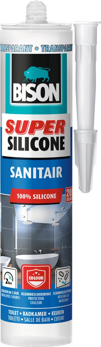Bison Uszczelniacz silikonowy do sanitariatów super przezroczysty