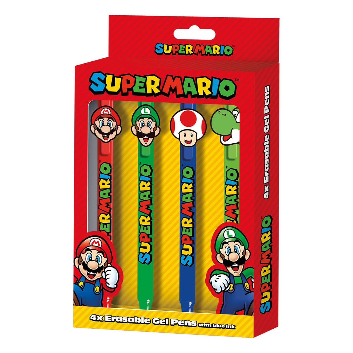 Super mario uitwisbare gelpennen - 4st.
