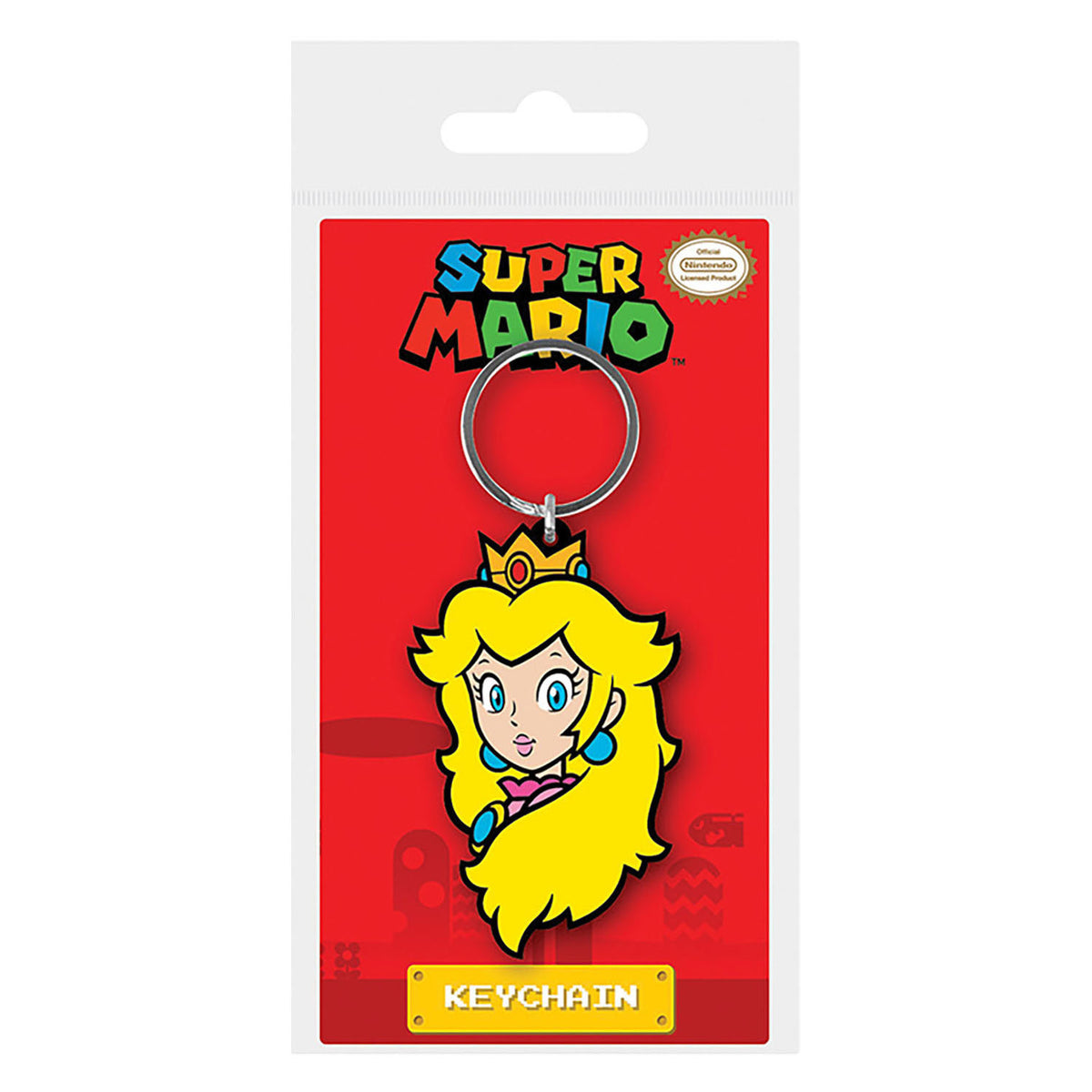 Brelok z pcv Super Mario Princess w kolorze brzoskwiniowym