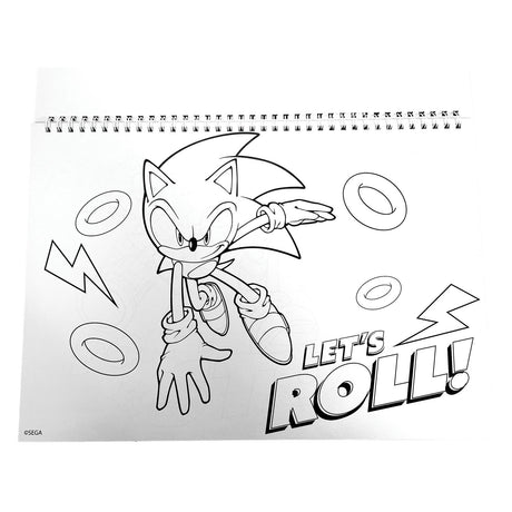 Sonic schetsboek a4 spiraal - 40 vellen met stickers