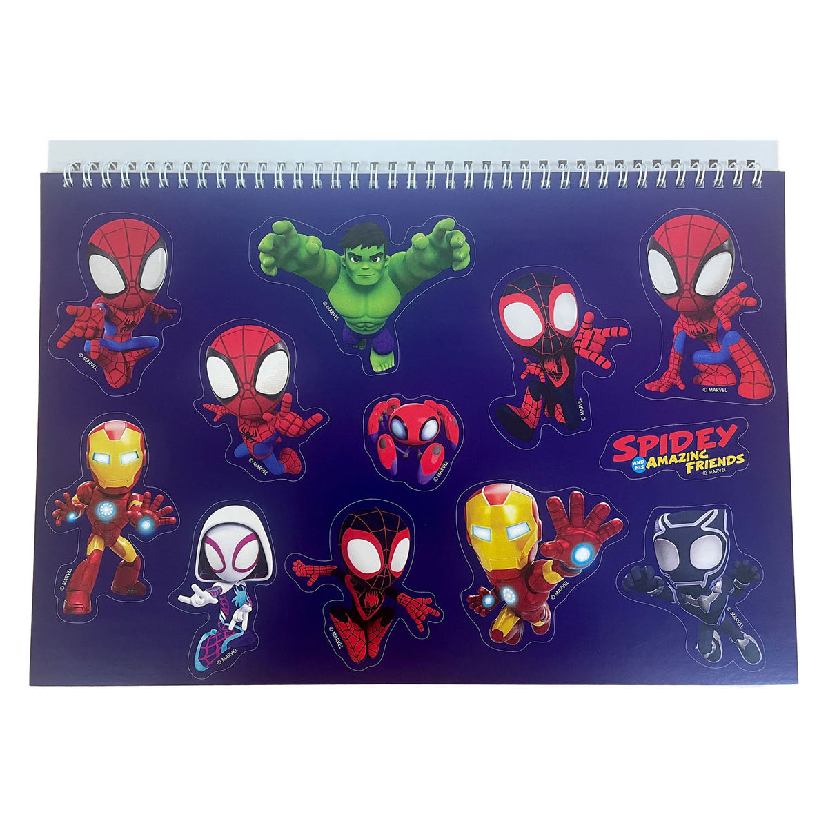 Spidey schetsboek a4 spiraal - 40 vellen met stickers