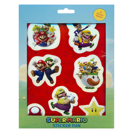 Zestaw naklejek z licencją Super Mario dla dzieci