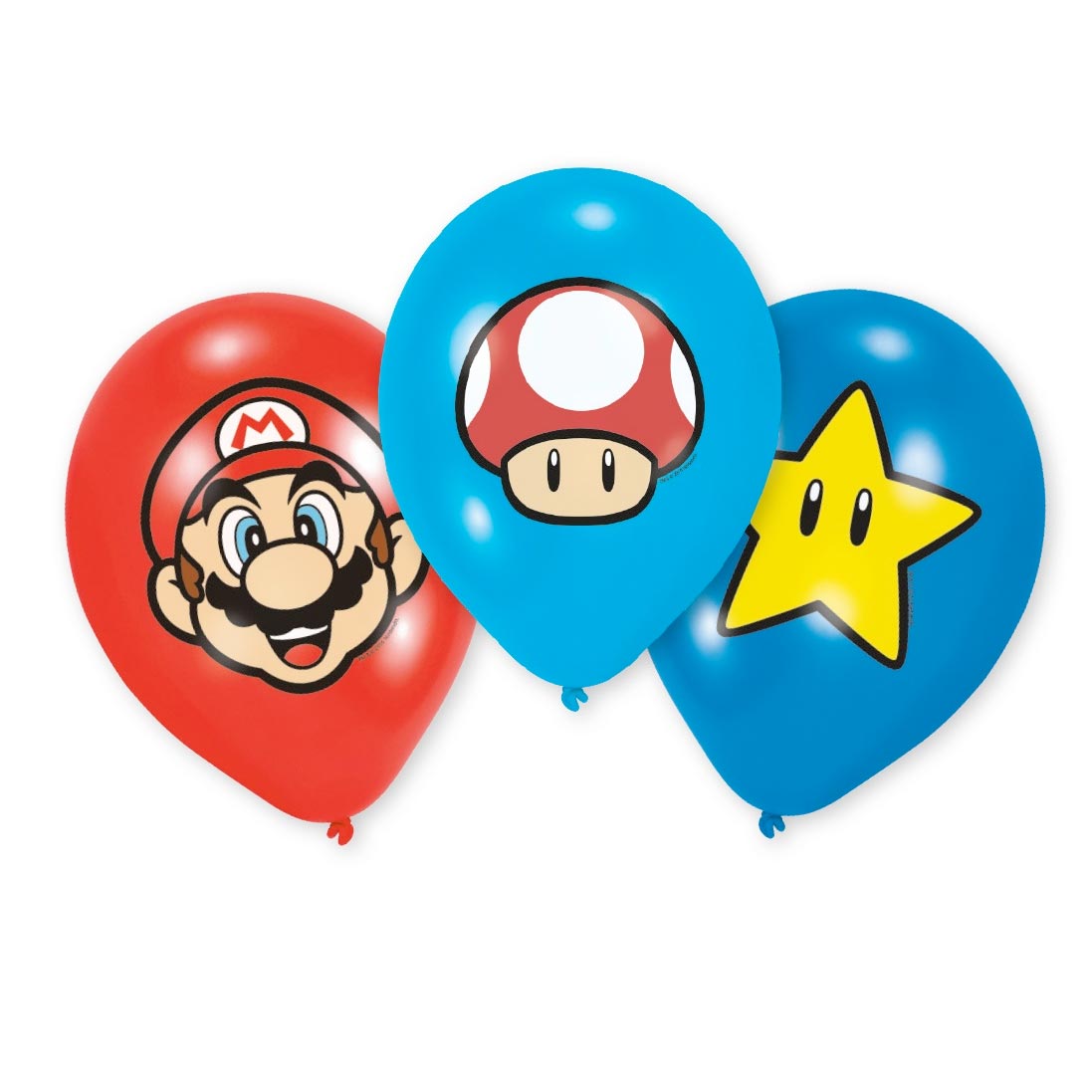 Super Mario Super Mario LaTex Balloons, 6st.